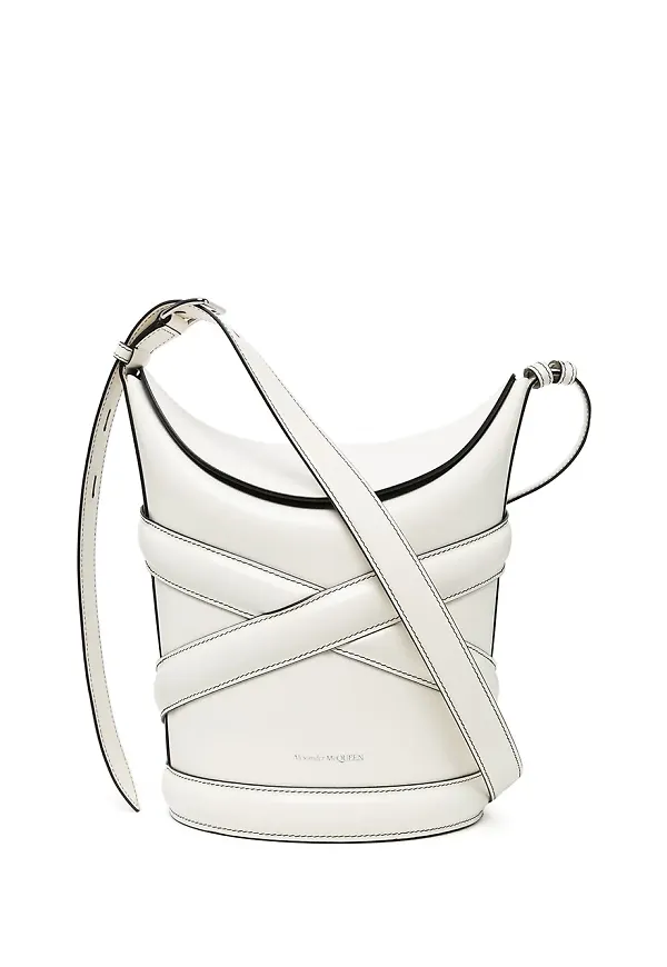 Alexander McQueen The Curve axelväska - Vit