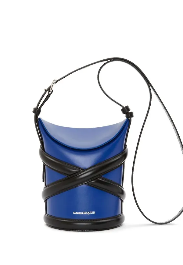 Alexander McQueen The Curve bucketbag - Blå