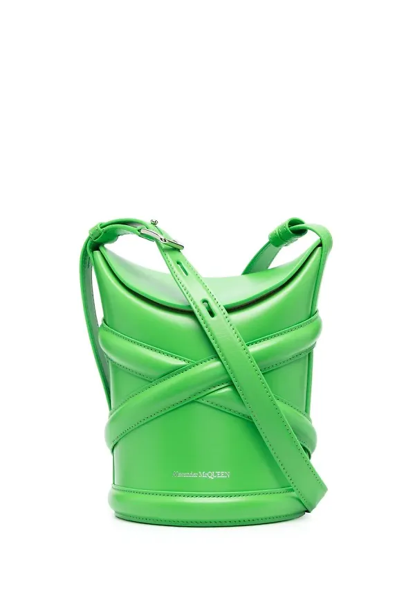 Alexander McQueen The Curve bucketbag - Grön
