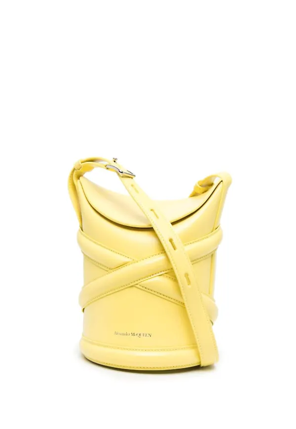 Alexander McQueen The Curve bucketbag - Gul