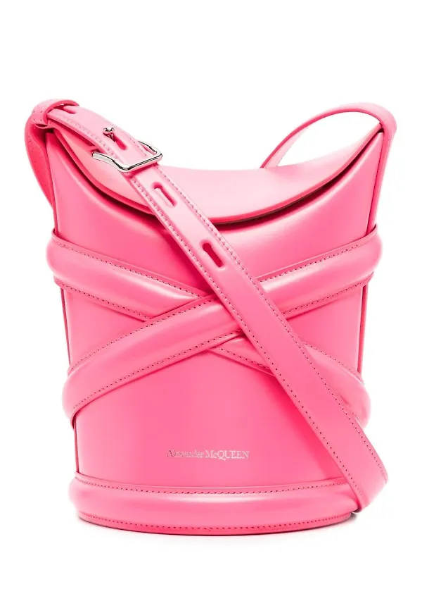 Alexander McQueen The Curve bucketbag - Rosa
