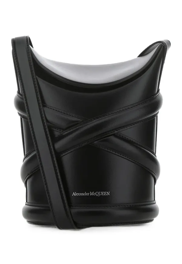 Alexander McQueen The Curve bucketbag - Svart