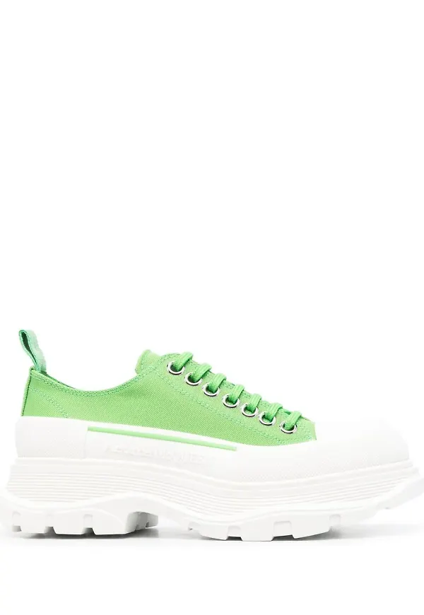 Alexander McQueen Tread platåsneakers - Grön