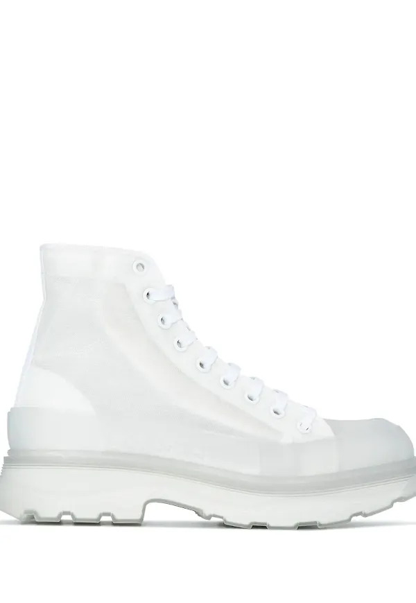 Alexander McQueen Tread Slick ankelboots - Vit