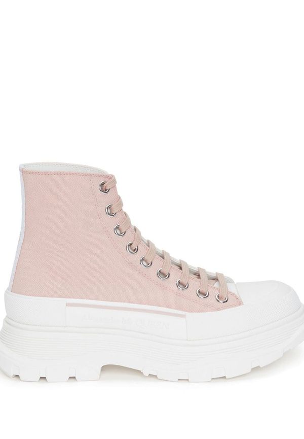 Alexander McQueen Tread Slick höga sneakers - Rosa