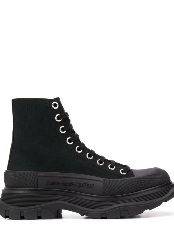 Alexander McQueen Tread Slick höga sneakers - Svart