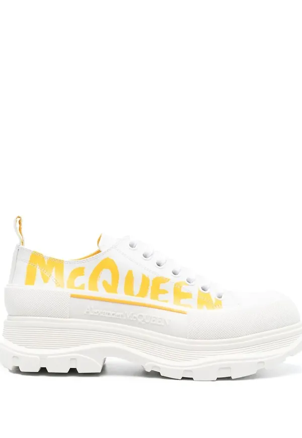 Alexander McQueen Tread Slick platåsneakers - Vit