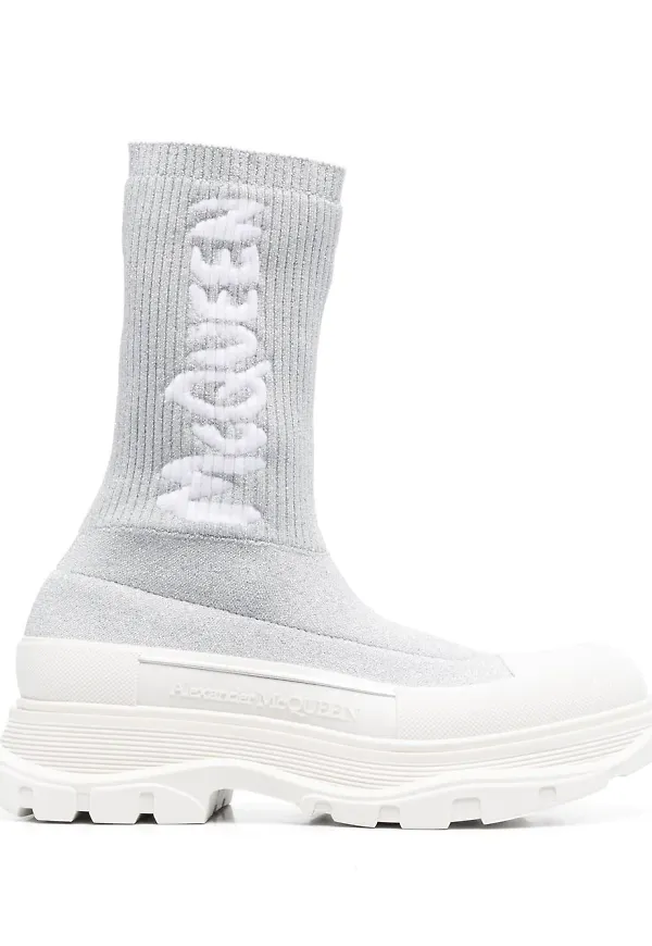 Alexander McQueen Tread Slick strumpstövlar - Grå
