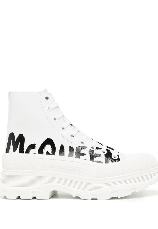 Alexander McQueen Tread Slick stövlar - Vit