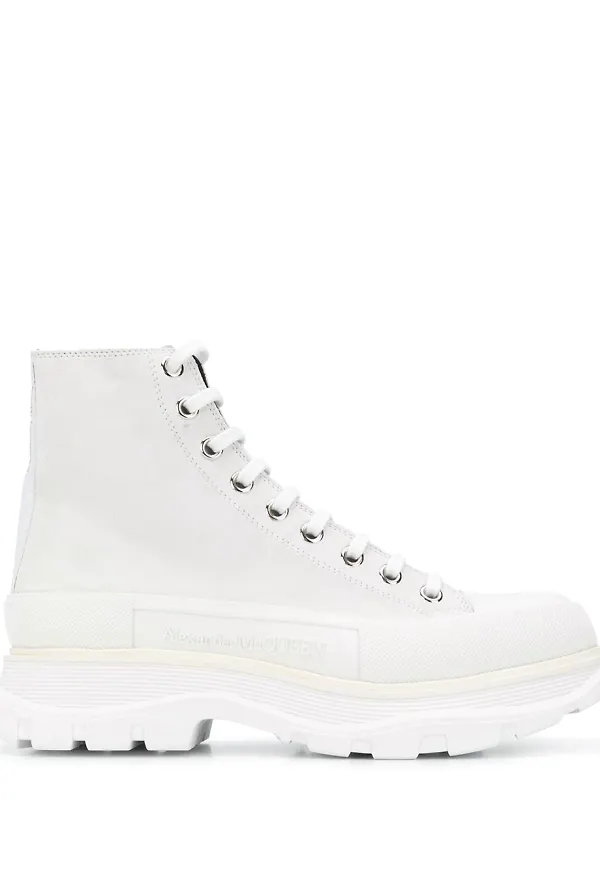 Alexander McQueen Tread Slick stövlar - Vit