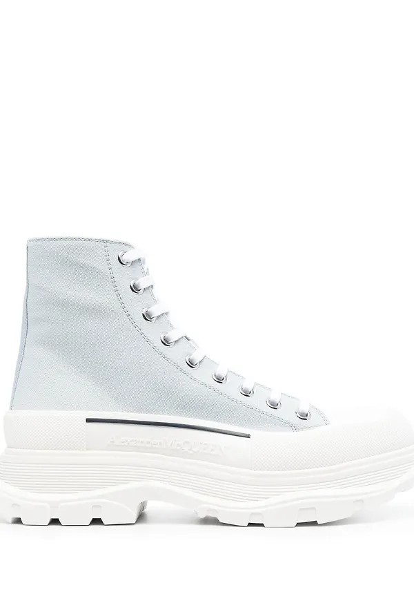 Alexander McQueen Tread Slick tygstövlar - Blå