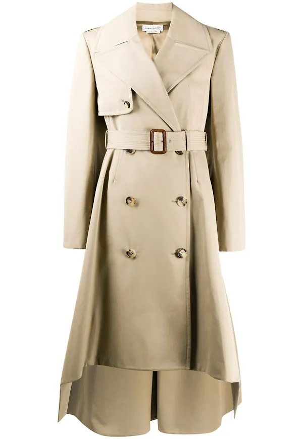 Alexander McQueen trenchcoat med knäppning - Brun