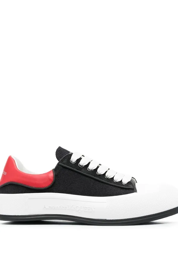 Alexander McQueen träningsskor med panel - Svart