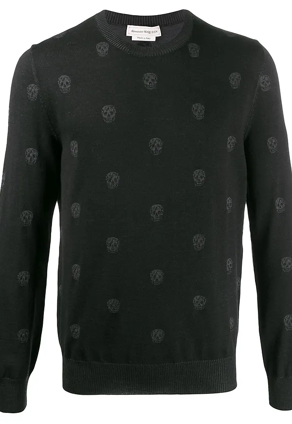 Alexander McQueen tröja med döskallar - Grå