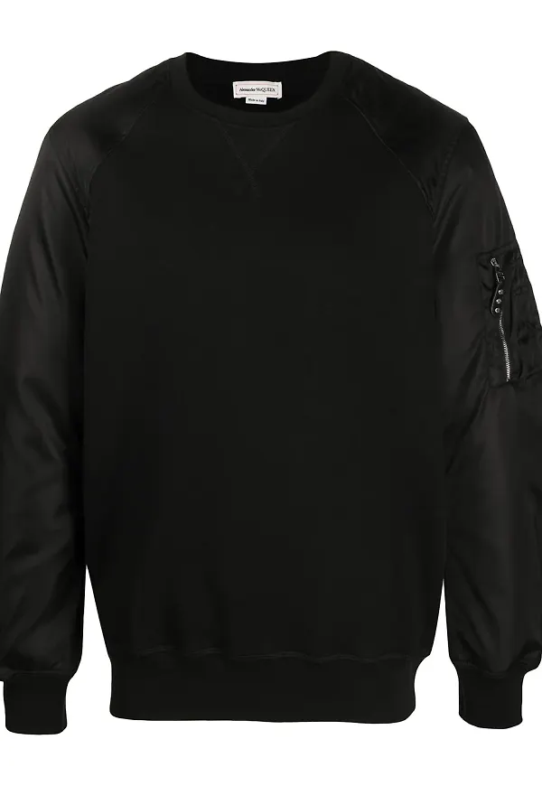 Alexander McQueen tröja med ficka - Svart