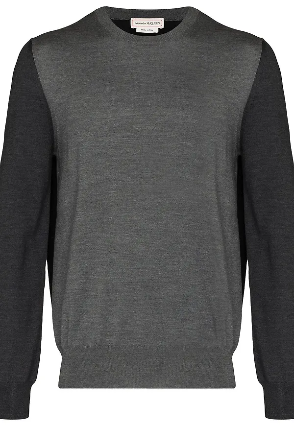 Alexander McQueen tröja med panel - Grå