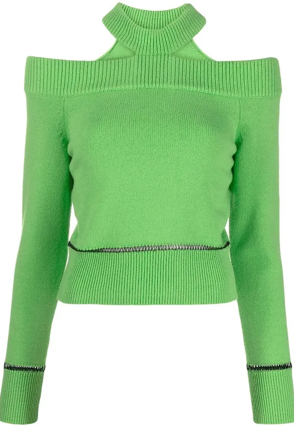 Alexander McQueen tröja med panel - Grön