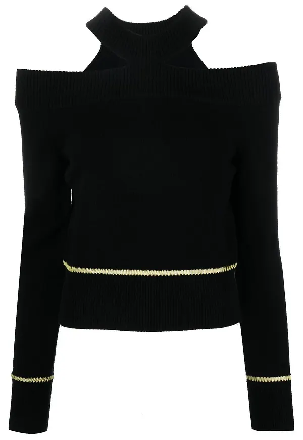 Alexander McQueen tröja med panel - Svart
