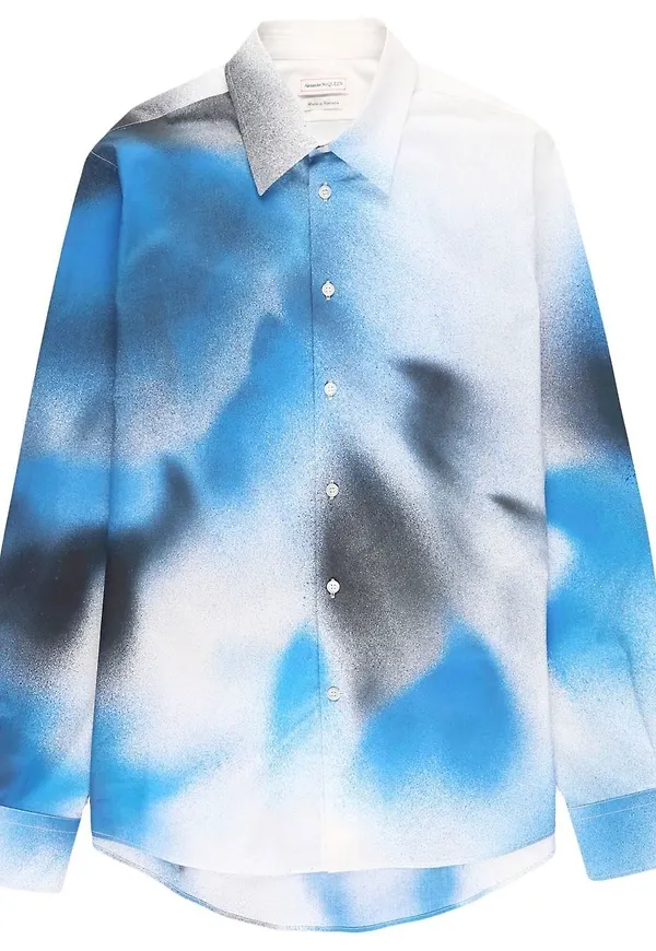 Alexander McQueen tröja med spraytryck - Blå