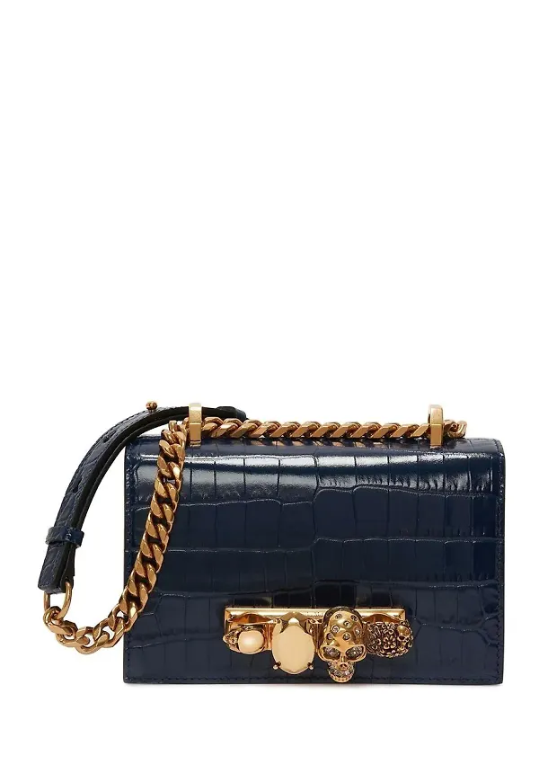 Alexander McQueen utsmyckad miniväska - Blå