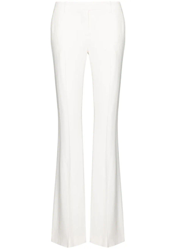 Alexander McQueen utsvängda byxor - Vit