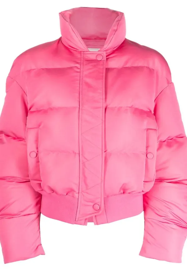 Alexander McQueen vadderad jacka med panel - Rosa