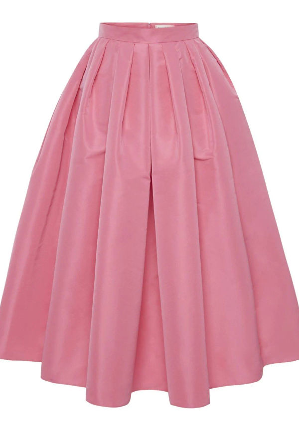 Alexander McQueen vid kjol med hög midja - Rosa