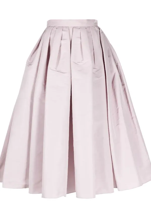 Alexander McQueen vid kjol med hög midja - Rosa