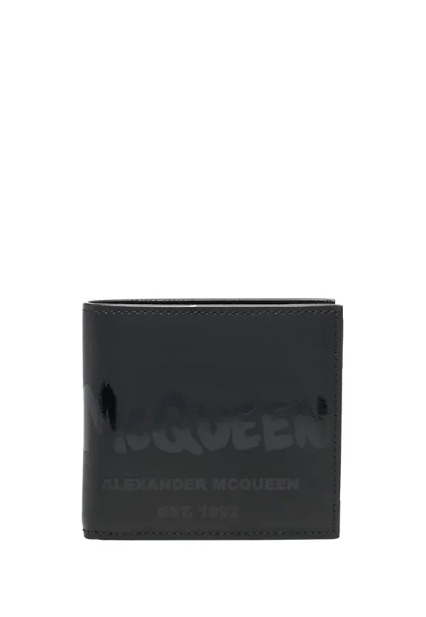 Alexander McQueen vikt läderplånbok - Svart