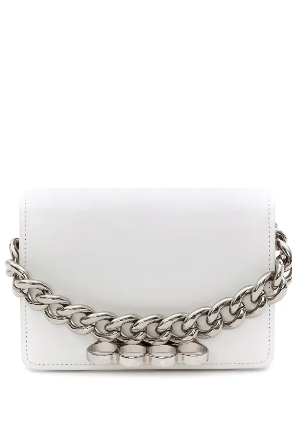 Alexander McQueen väska med fyra ringar - Vit