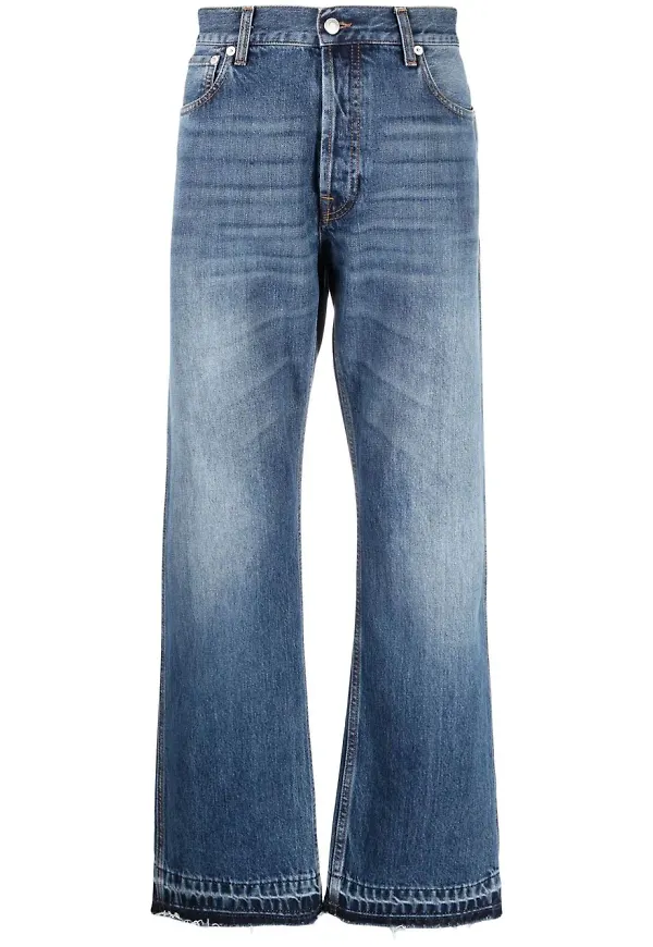 Alexander McQueen wide leg-jeans - Blå