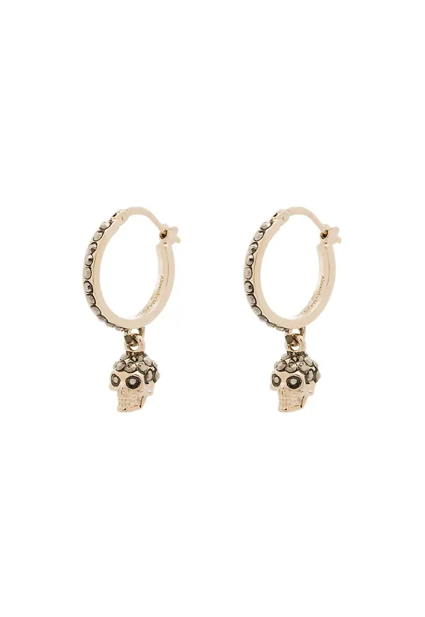 Alexander McQueen öronringar med dödskalle - Metallic