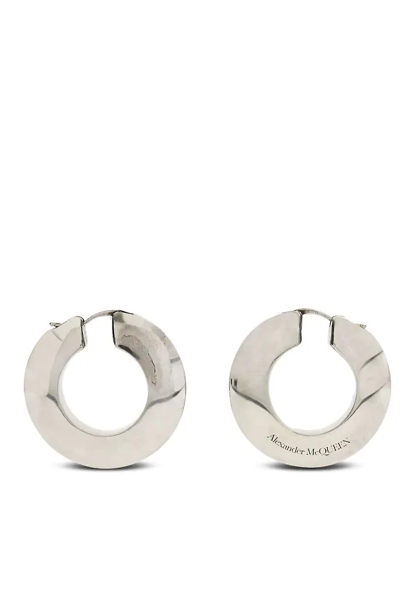 Alexander McQueen öronringar med öljetter - Silverfärgad