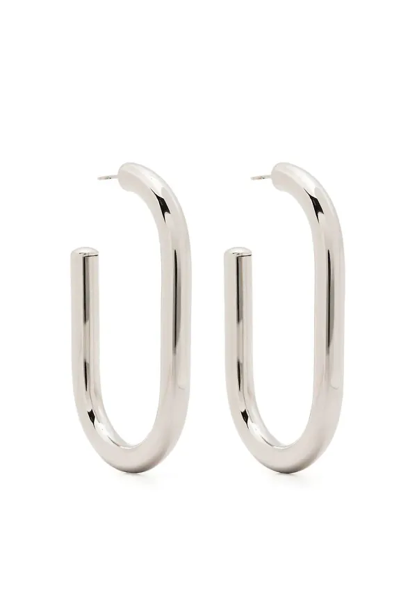 Alexander McQueen överdimensionerade hoops - Silverfärgad