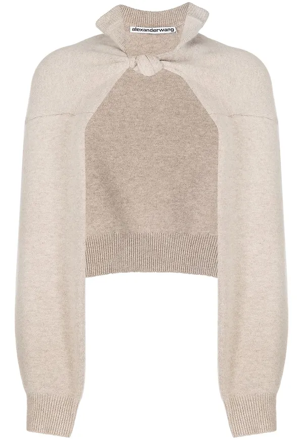 Alexander Wang bolero med knutdetalj - Brun