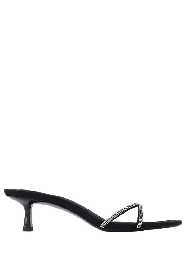 Alexander Wang Dahlia 50 sandaler i kristall / svart läder Svart, Dam