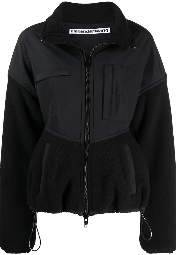 Alexander Wang jacka med panel och cutaway-krage - Svart