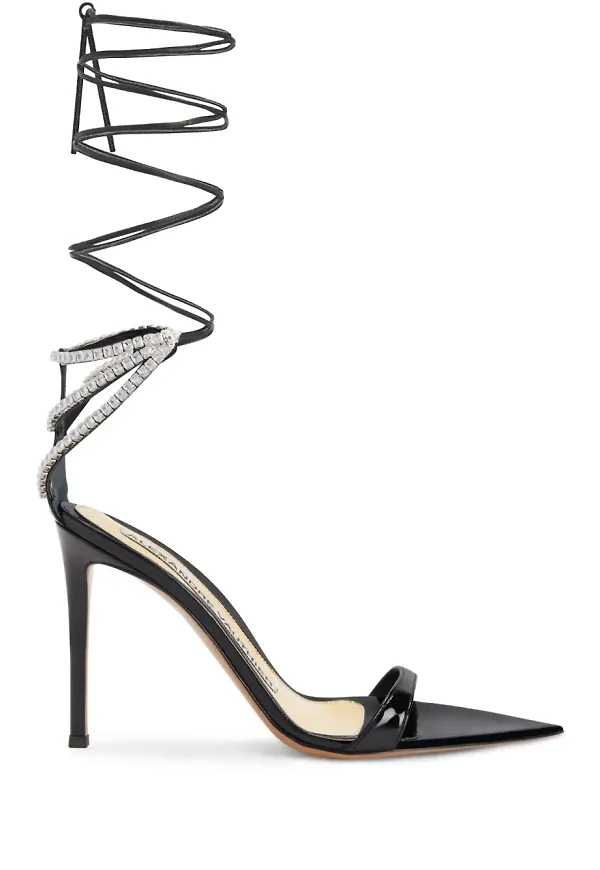 Alexandre Vauthier 111 strassprydda sandaler - Svart
