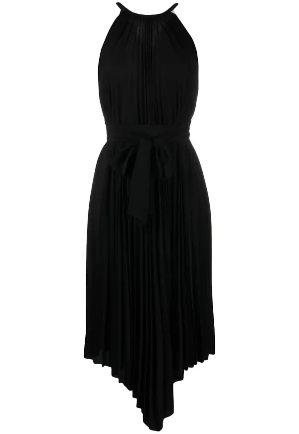 Alexandre Vauthier asymmetrisk plisserad klänning - Svart