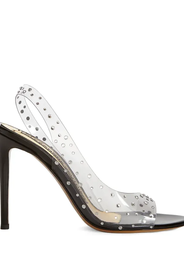 Alexandre Vauthier Constance sandaler med strass 105 mm - Svart