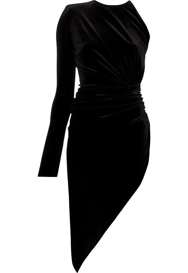 Alexandre Vauthier draperad asymmetrisk klänning - Svart