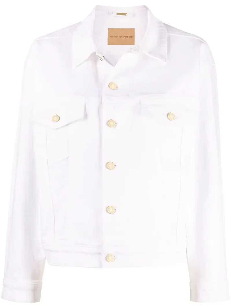 Alexandre Vauthier jeansjacka med knäppning - Vit