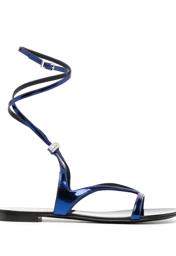 Alexandre Vauthier platta sandaler med strass - Lila