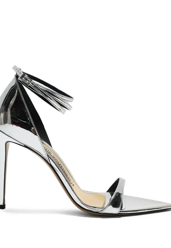 Alexandre Vauthier sandaler med vriden detalj - Silverfärgad