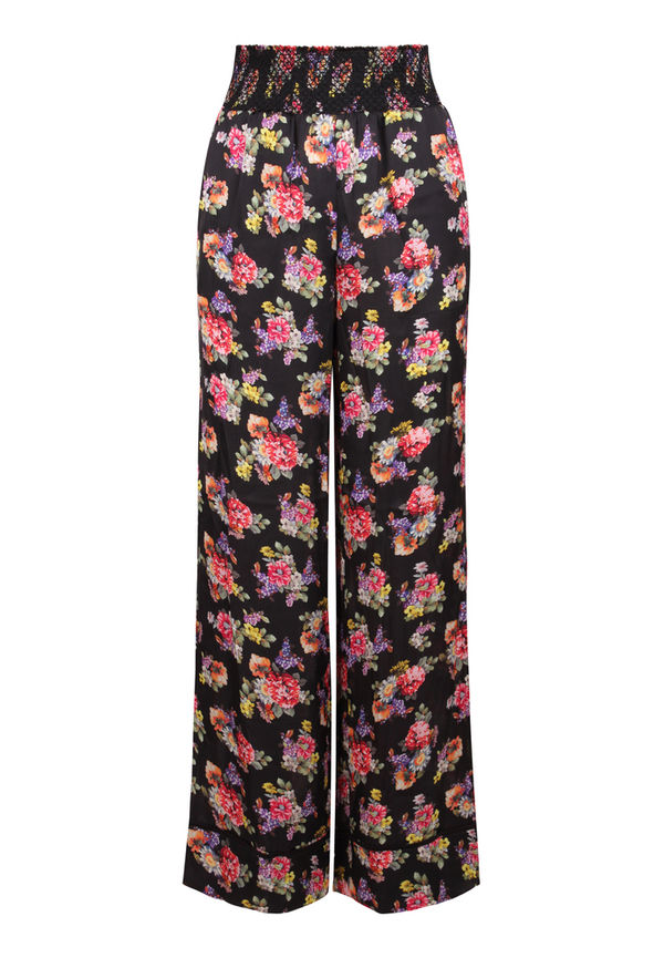 Alice + Olivia Floral Pattern Wide Leg Trousers Svart, Dam