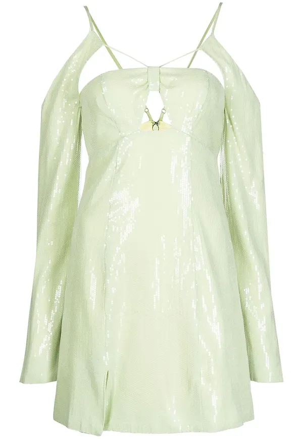 Alice McCall paljettprydd miniklänning - Grön