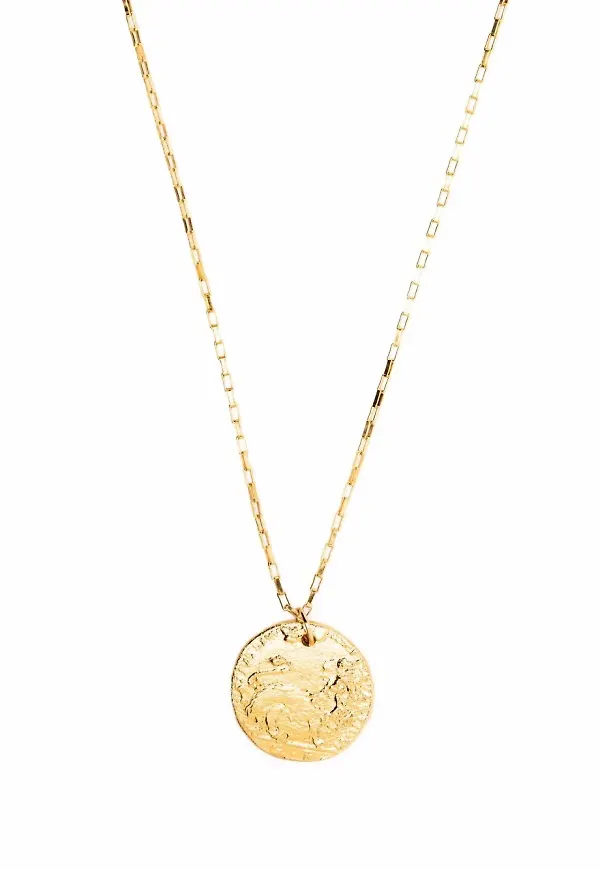 Alighieri Leone halsband med hänge - Guldfärgad