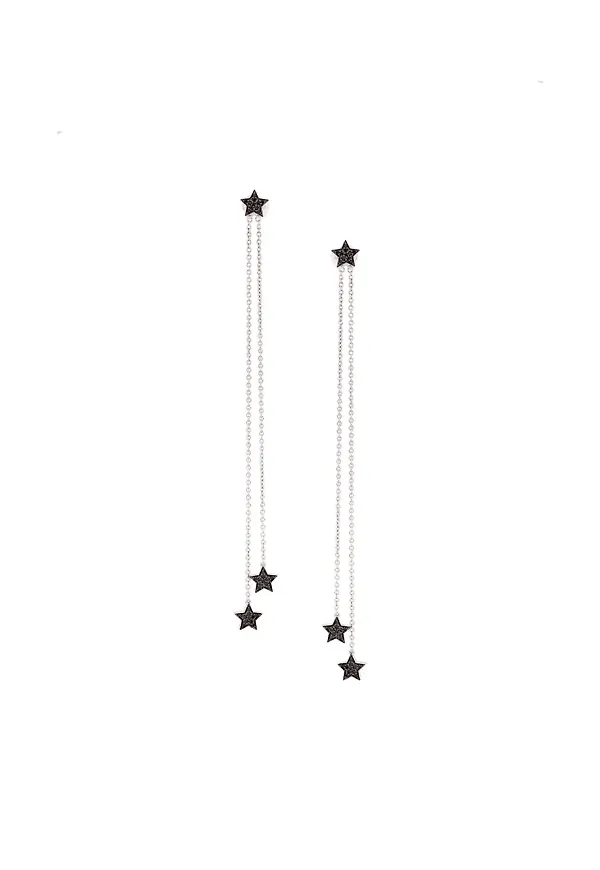 ALINKA 18kt gold and diamond STASIA chain drop earrings - Metallic