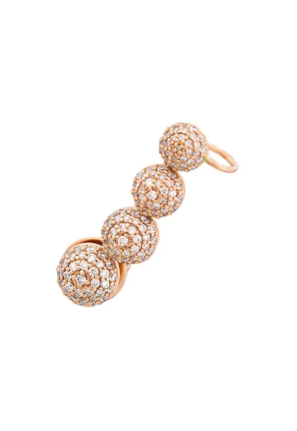 ALINKA Black Caviar diamantörhänge i 18K roséguld - Metallic