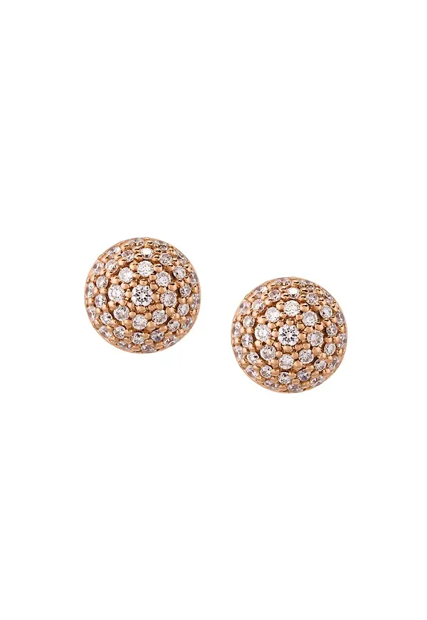 ALINKA Black Caviar diamantörhängen i 18K roséguld - Metallic